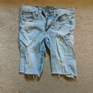 American Eagle light blue core flex shorts